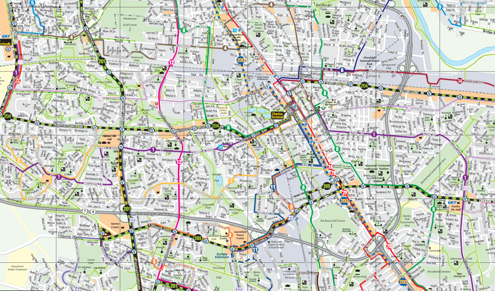 Grand River Transit map